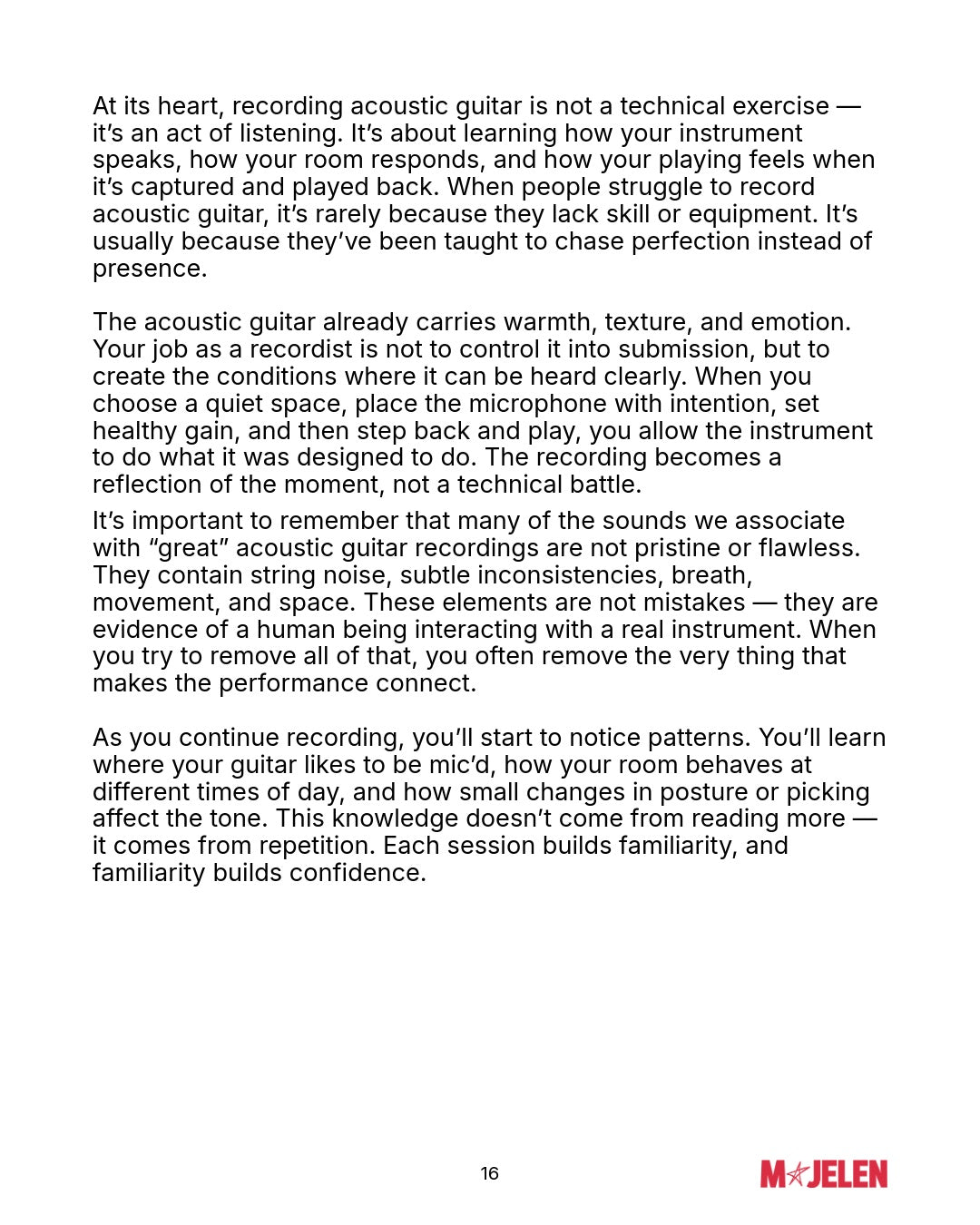 Recording Acoustic Guitar at Home eBook