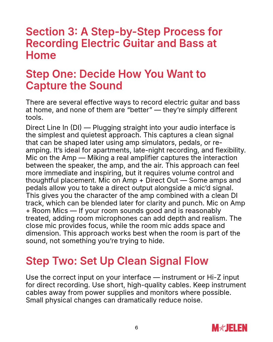 Recording Electric Guitar and Bass at Home eBook